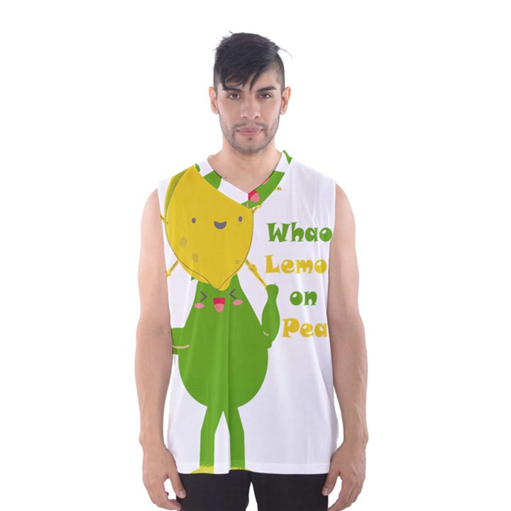 Lemon Over Pear Men s Basketball Tank Top