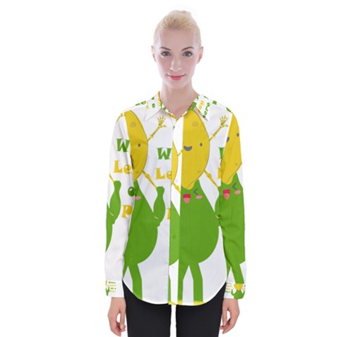 Lemon Over Pear Womens Long Sleeve Shirt by LemonPear