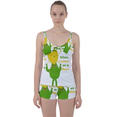 Lemon Over Pear Tie Front Two Piece Tankini by LemonPear