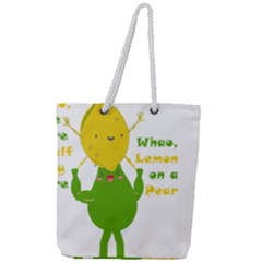 Lemon Over Pear Full Print Rope Handle Tote (large) by LemonPear