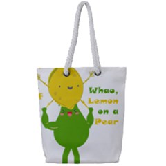 Lemon Over Pear Full Print Rope Handle Tote (small) by LemonPear