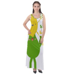 Lemon Over Pear Sleeveless Velour Maxi Dress by LemonPear