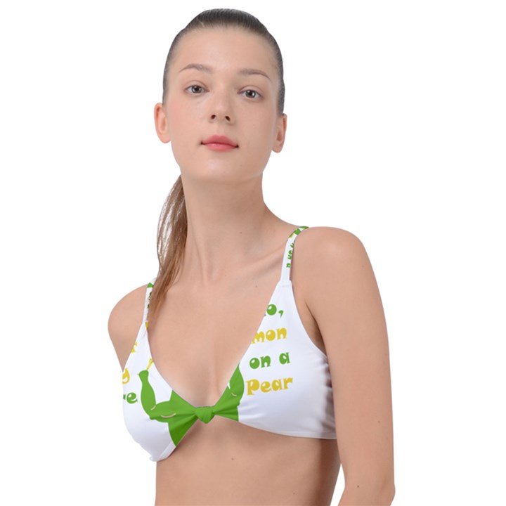 Lemon Over Pear Knot Up Bikini Top