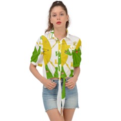 Lemon Over Pear Tie Front Shirt  by LemonPear