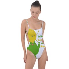 Lemon Over Pear Tie Strap One Piece Swimsuit by LemonPear