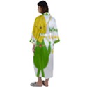 Lemon Over Pear Maxi Satin Kimono View2