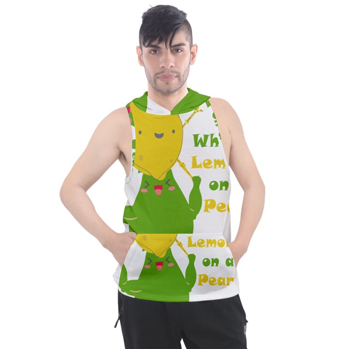 Lemon Over Pear Men s Sleeveless Hoodie