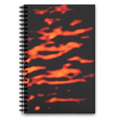 Red  Waves Abstract Series No12 5 5  X 8 5  Notebook by DimitriosArt