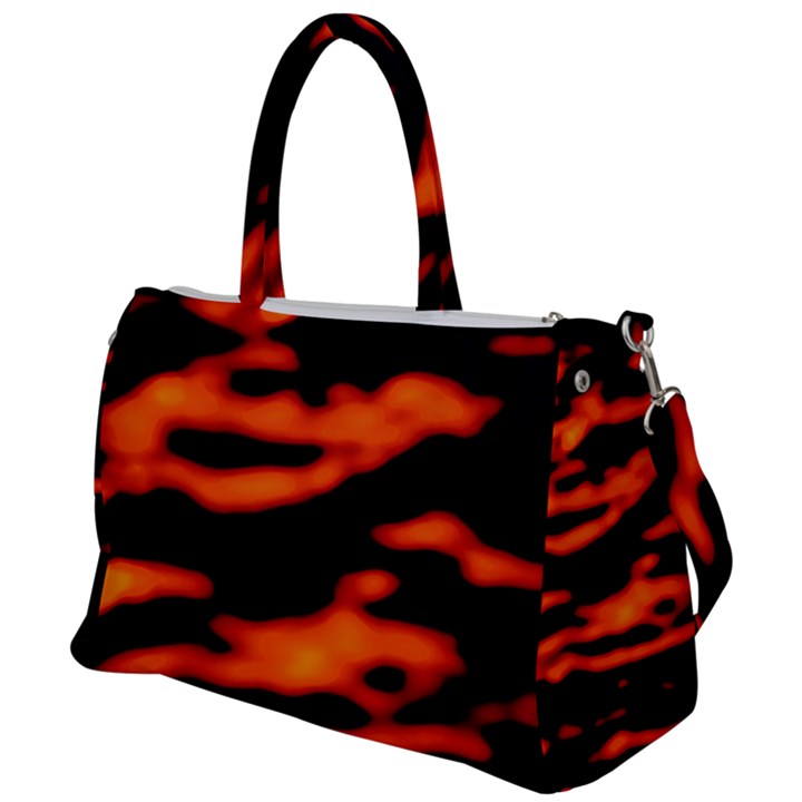 Red  Waves Abstract Series No12 Duffel Travel Bag