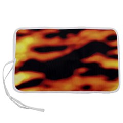 Red  Waves Abstract Series No13 Pen Storage Case (m) by DimitriosArt