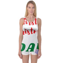 First Christmas As A Dad One Piece Boyleg Swimsuit