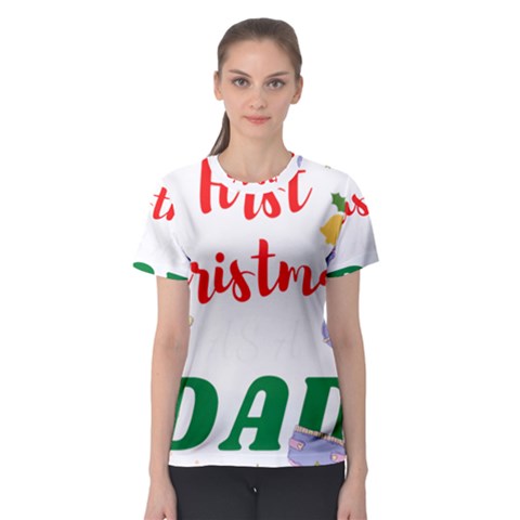 First Christmas As A Dad Women s Sport Mesh Tee by LemonPear