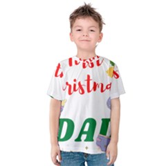 First Christmas As A Dad Kids  Cotton Tee