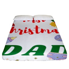 First Christmas As A Dad Fitted Sheet (california King Size) by LemonPear