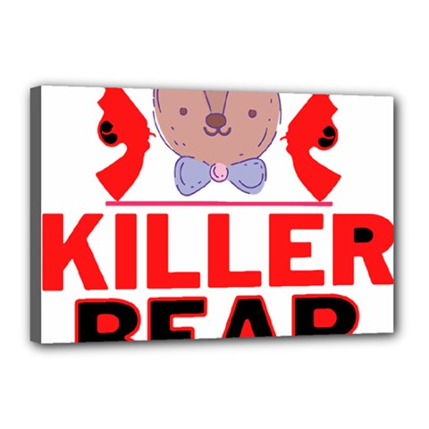 Killer Bear Canvas 18  X 12  (stretched)