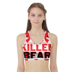 Killer Bear Sports Bra With Border by LemonPear