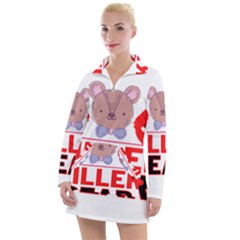 Killer Bear Women s Long Sleeve Casual Dress by LemonPear