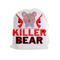 Killer Bear Drawstring Pouch (xl) by LemonPear