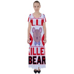 Killer Bear High Waist Short Sleeve Maxi Dress by LemonPear