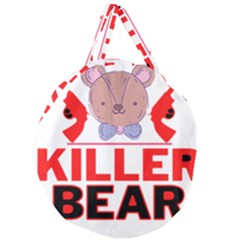 Killer Bear Giant Round Zipper Tote