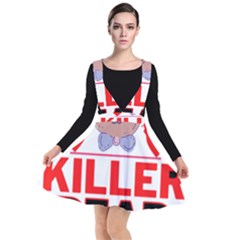 Killer Bear Plunge Pinafore Dress by LemonPear