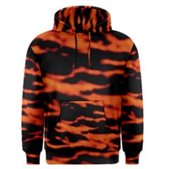 Red  Waves Abstract Series No9 Men s Core Hoodie by DimitriosArt