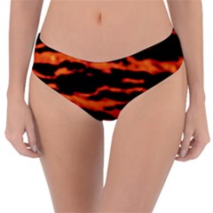 Red  Waves Abstract Series No9 Reversible Classic Bikini Bottoms by DimitriosArt