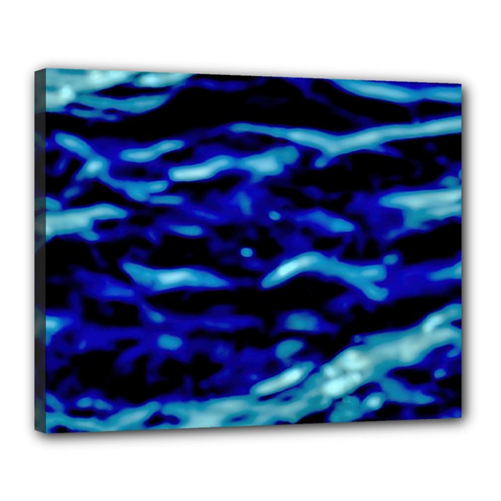 Blue Waves Abstract Series No8 Canvas 20  x 16  (Stretched)