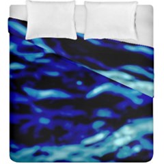 Blue Waves Abstract Series No8 Duvet Cover Double Side (king Size) by DimitriosArt