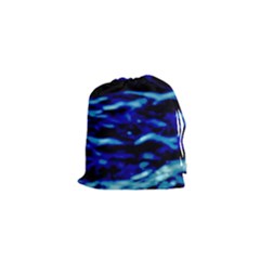 Blue Waves Abstract Series No8 Drawstring Pouch (xs) by DimitriosArt