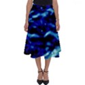 Blue Waves Abstract Series No8 Perfect Length Midi Skirt View1