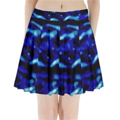 Blue Waves Abstract Series No8 Pleated Mini Skirt by DimitriosArt