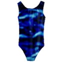 Blue Waves Abstract Series No8 Kids  Cut-Out Back One Piece Swimsuit View1