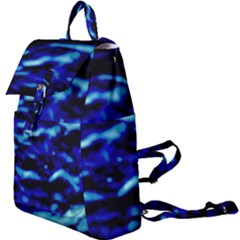 Blue Waves Abstract Series No8 Buckle Everyday Backpack by DimitriosArt