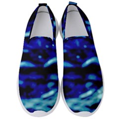 Blue Waves Abstract Series No8 Men s Slip On Sneakers by DimitriosArt