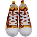 Red  Waves Abstract Series No5 Kids  Mid-Top Canvas Sneakers View1