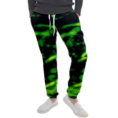 Green  Waves Abstract Series No3 Men s Jogger Sweatpants by DimitriosArt