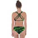 Green  Waves Abstract Series No3 Criss Cross Bikini Set View2