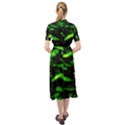 Green  Waves Abstract Series No3 Keyhole Neckline Chiffon Dress View2