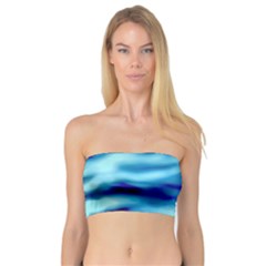 Blue Waves Abstract Series No4 Bandeau Top by DimitriosArt