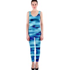 Blue Waves Abstract Series No4 One Piece Catsuit