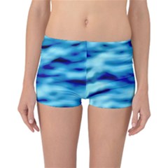 Blue Waves Abstract Series No4 Reversible Boyleg Bikini Bottoms by DimitriosArt