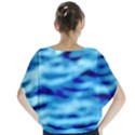 Blue Waves Abstract Series No4 Batwing Chiffon Blouse View2