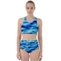 Blue Waves Abstract Series No4 Racer Back Bikini Set View1