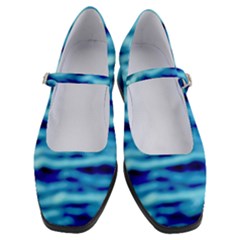 Blue Waves Abstract Series No4 Women s Mary Jane Shoes by DimitriosArt