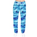 Blue Waves Abstract Series No4 Women velvet Drawstring Pants View1