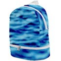 Blue Waves Abstract Series No4 Zip Bottom Backpack View1