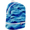 Blue Waves Abstract Series No4 Zip Bottom Backpack View2