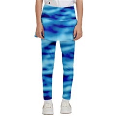 Blue Waves Abstract Series No4 Kids  Skirted Pants by DimitriosArt