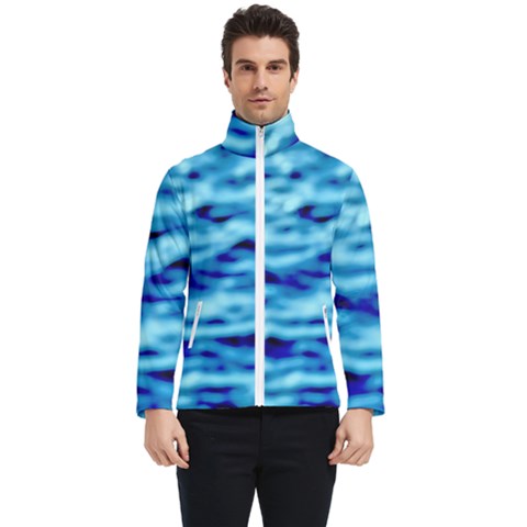 Blue Waves Abstract Series No4 Men s Bomber Jacket by DimitriosArt